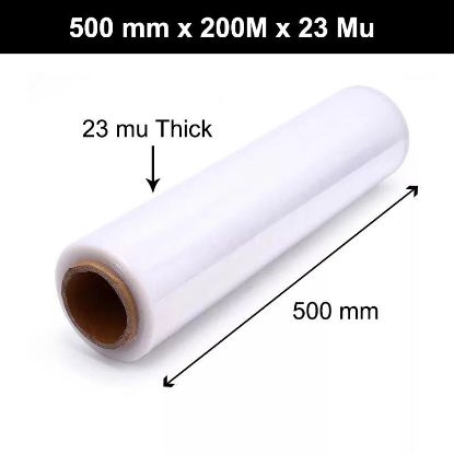 Clear 500mmx200M 23Mu Pallet Wrap Rolls