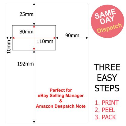 eBay/Amazon Integrated Label - 110x80 mm