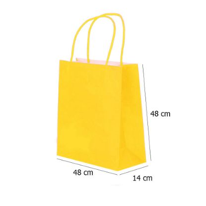 Paper Bags with Twisted Handle (Yellow) 45x48x14 cm