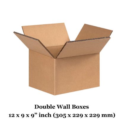 Double wall cardboard boxes - 12x9x9" inch