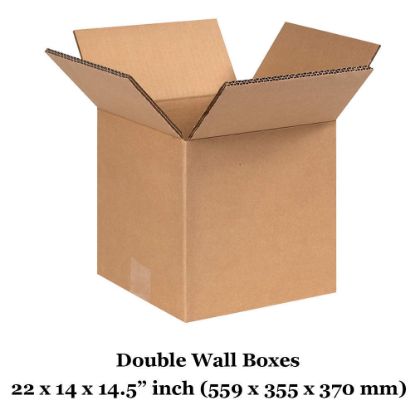 Double wall cardboard boxes - 22x14x14.5" inch
