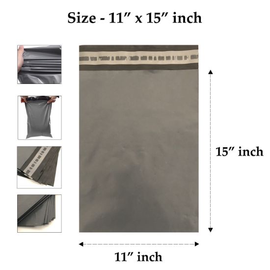 l Grey Mailing Bags l 11x15" inch l 27.5x37.5 cm