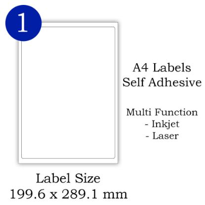 1 Label Per Sheet - 1UP Label