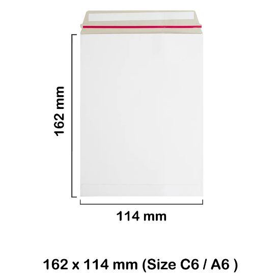 C6 All Board White Envelopes Mailer