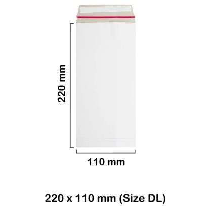 DL All Board White Envelopes Mailer