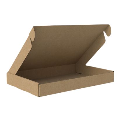 Die Cut Boxes  (Brown) - 350 x 228 x 42 mm (14 x 9 x 1.6 inches) - Pack of 5