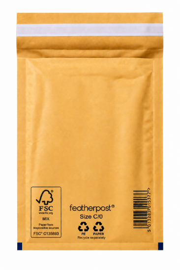 Picture of Featherpost Padded Envelopes Mailer Gold C/0 - 215 x 150 mm - Box of 100