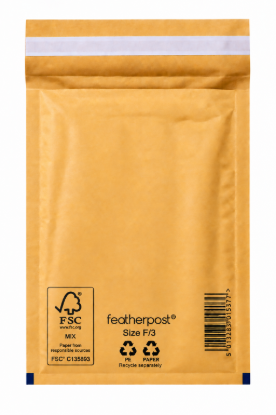 Picture of Featherpost Padded Envelopes Mailer Gold F/3 - 340 x 220 mm - Box of 100